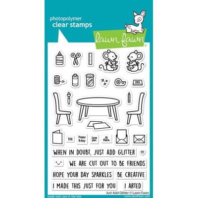 Lawn Fawn Clear Stamps - Just Add Glitter